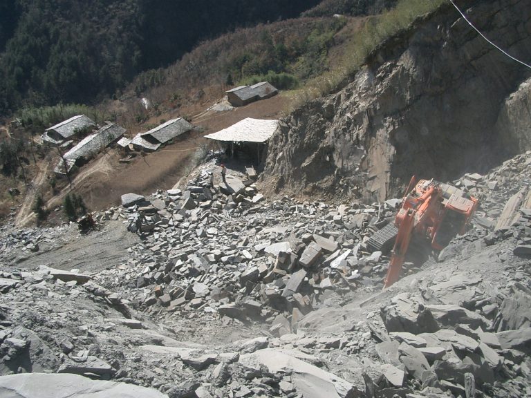 Chinese slate quarry