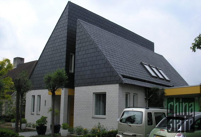 Emperor 681 Chinese slate on a modern house in the Netherlands