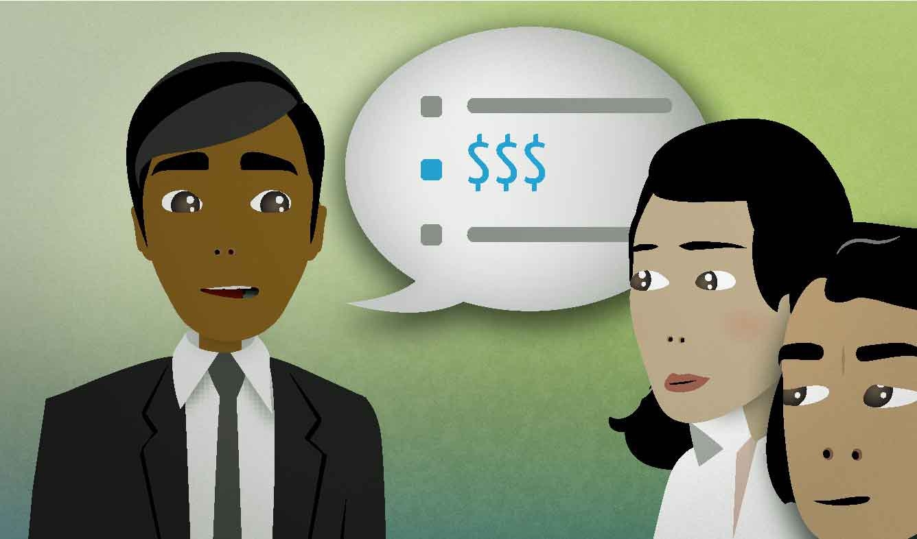 English Lesson: All right. Next item of business is our departmental savings goals.