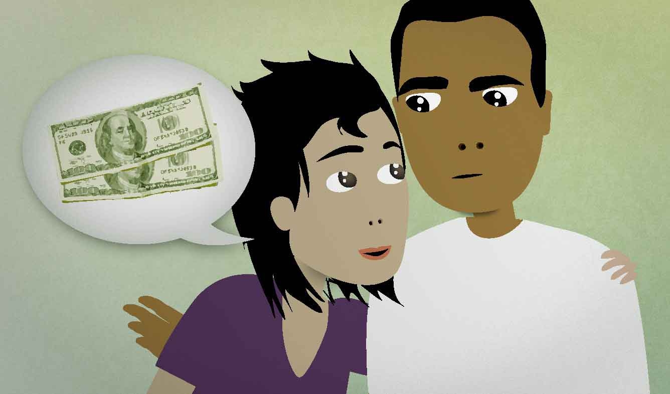 English Lesson: Can you loan me a couple hundred bucks? Please, just this once. 